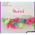 Colorful bead elastic matte solid color beads hair tie hair band for children